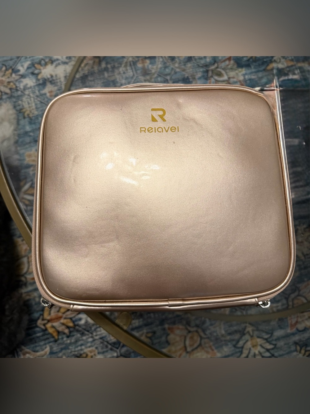 Relavel makeup travel case with strap